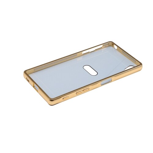 Mobilskal Metallfinish med Metall Bumper till Sony Xperia Z3+ - Guld