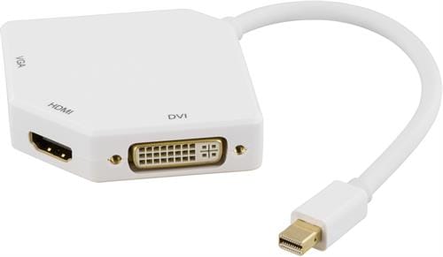 Mini DisplayPort till DVI/HDMI/VGA Adapter