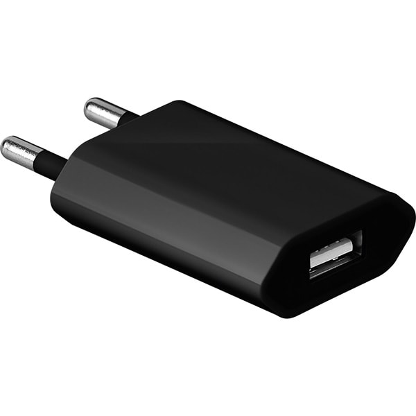 USB-Laddare 1A Svart