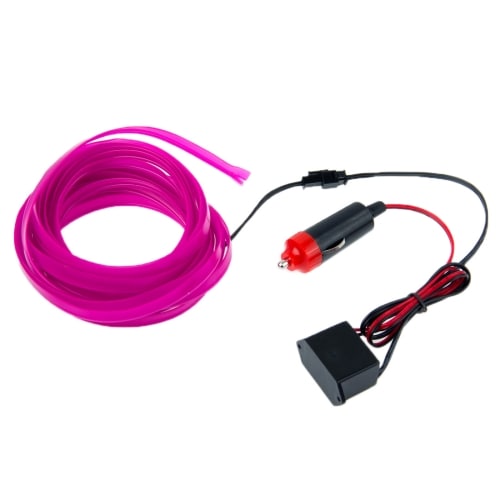 Neon Wire Flat för bil - 5m vattentät Lila färg