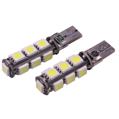 LED diodlampa T10/W5W 2,5W 13 LED 5050 SMD CANBUS Vit färg - 2Pack