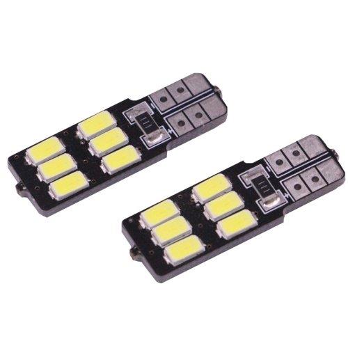 LED diodlampa T10/W5W 2,5W 6 LED 100 LM 5050 SMD CANBUS Vit färg - 2Pack