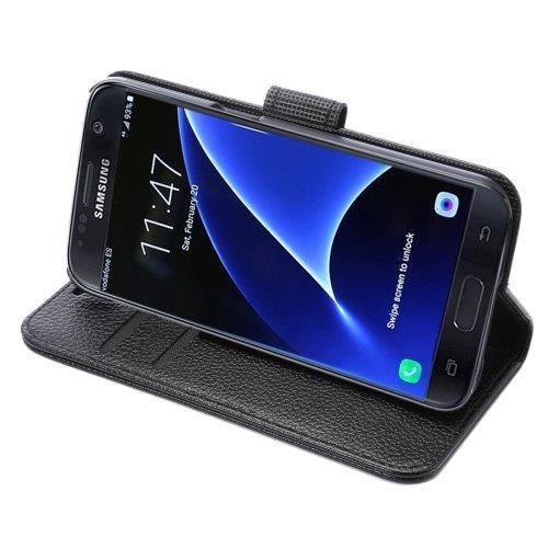 Mobilfodral hållare & kortuttag kreditkort Samsung Galaxy S7 Edge svart