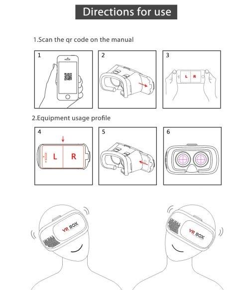 VR BOKS 2.0 3D Briller med Bluetooth & Remote - 3,5-6" skjerm