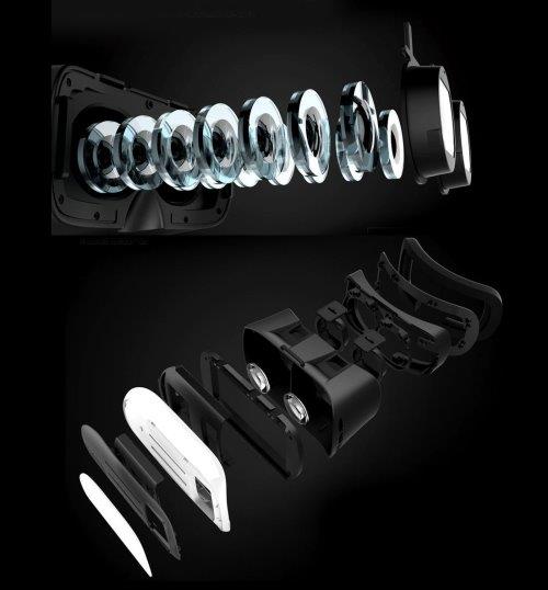VR BOKS 2.0 3D Briller med Bluetooth & Remote - 3,5-6" skjerm