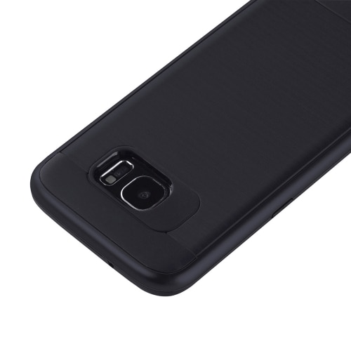 Borstad Alu Skal Samsung Galaxy S7 Edge - svart
