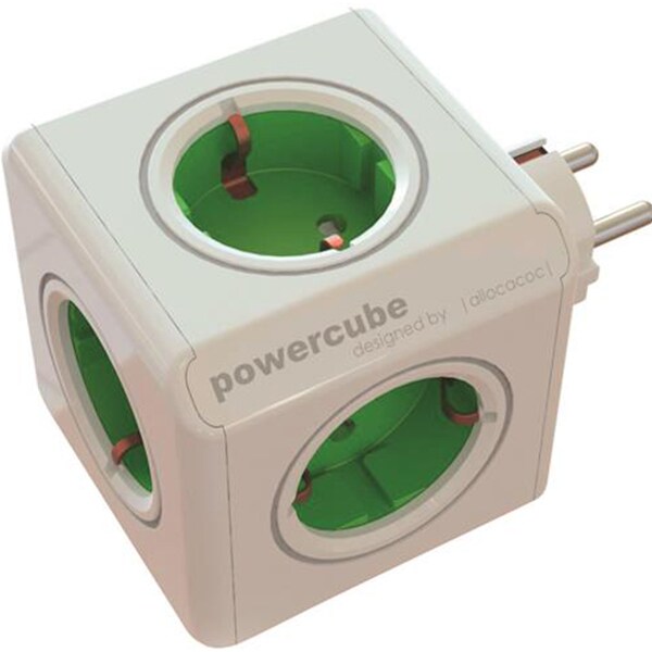 PowerCube Original - 5 uttag Grön