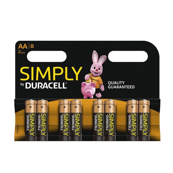 Duracell MN1500/LR6 AA batterieri - 8-pack