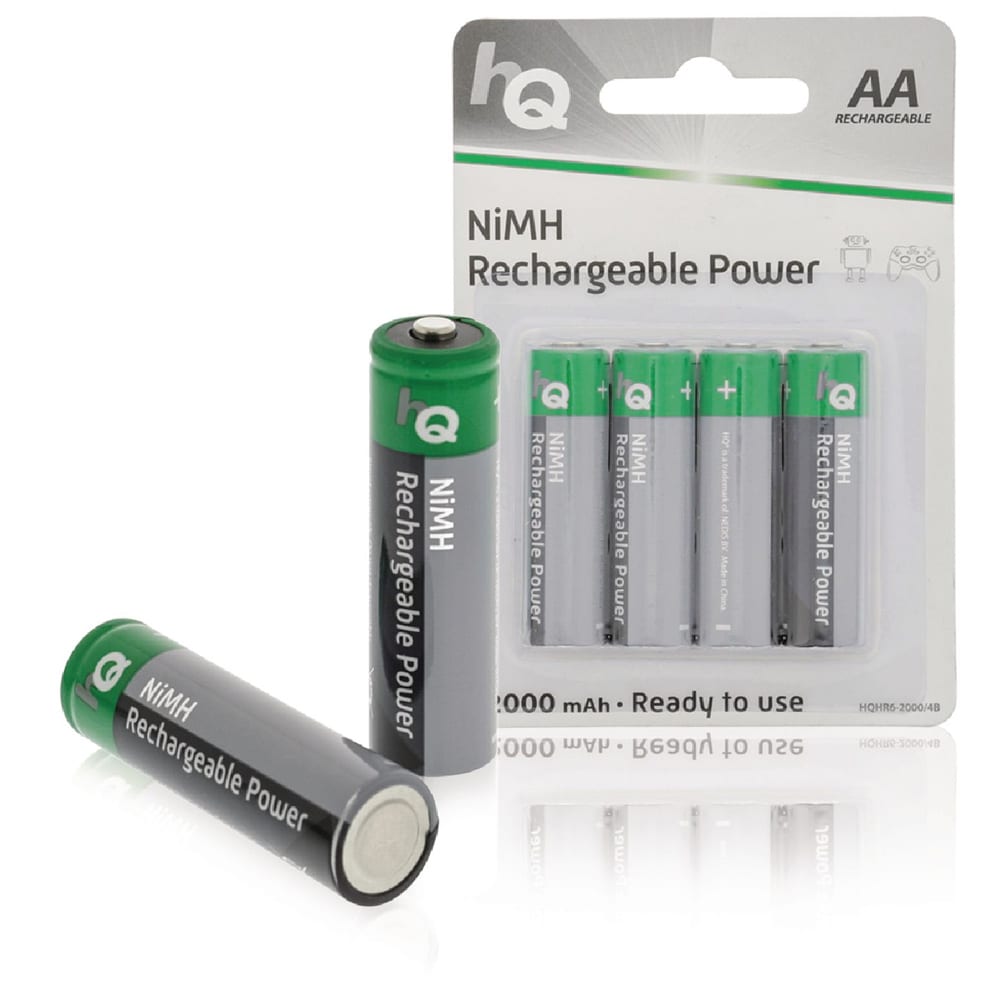 HQ Uppladdningsbara NiMH AA-batteri 2000mAh 4-pack