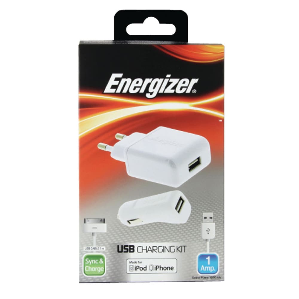 Energizer Laddkit till Apple Mobil - Laddare + Billaddare