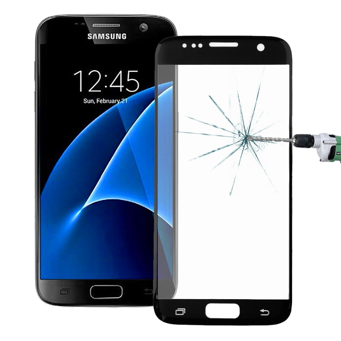 Glasskydd till Samsung Galaxy S7 - Svart