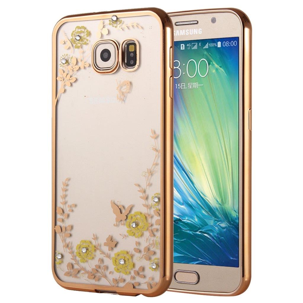 Skal till Samsung Galaxy A5 2016 / A510 - Gold Flower