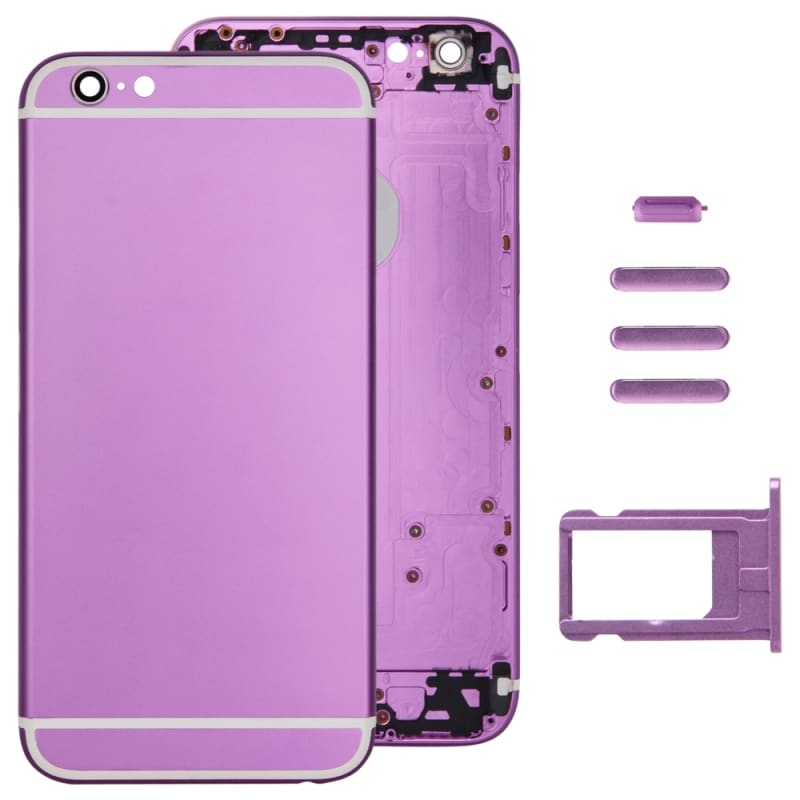 Komplett skal iPhone 6 - Batterilucka / Simkortshållare / Knappar - Lila
