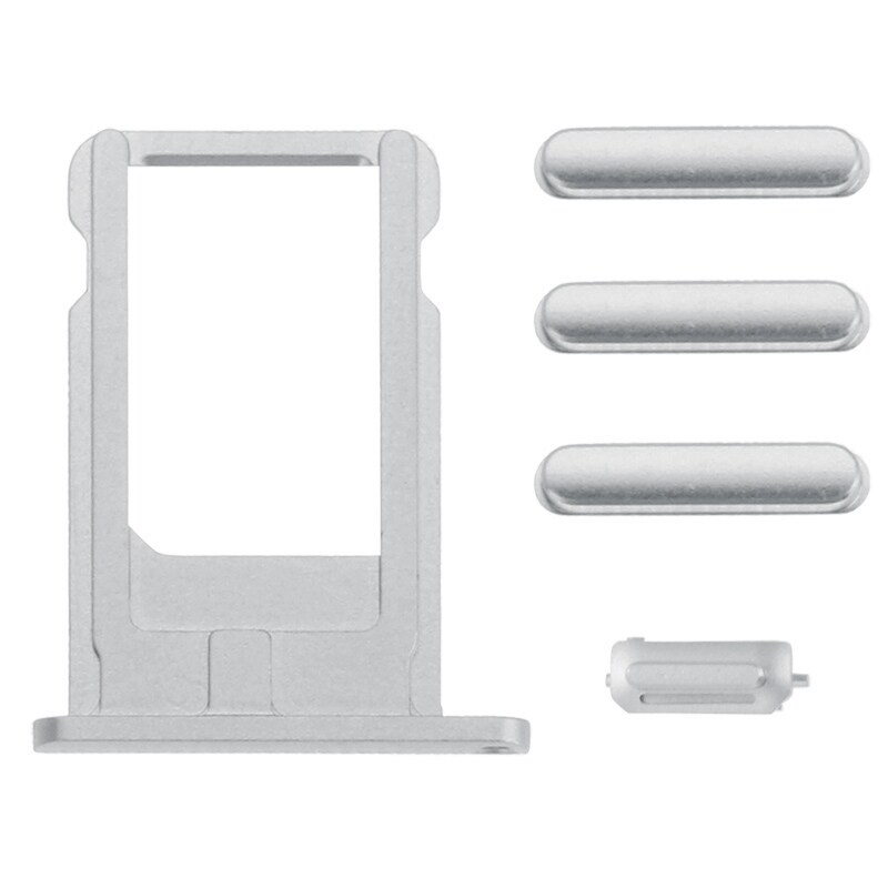 iPhone 6 Simkortshållare / Volymknappar / Strömknapp / Ljudlös - Silver