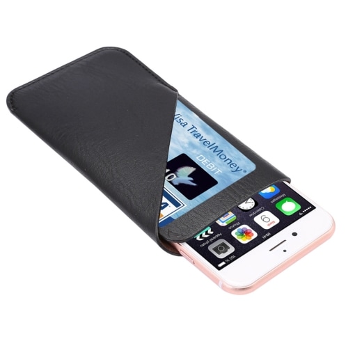 Slip-In fodral med kortuttag för normalstora mobiler - iPhone / Samsung