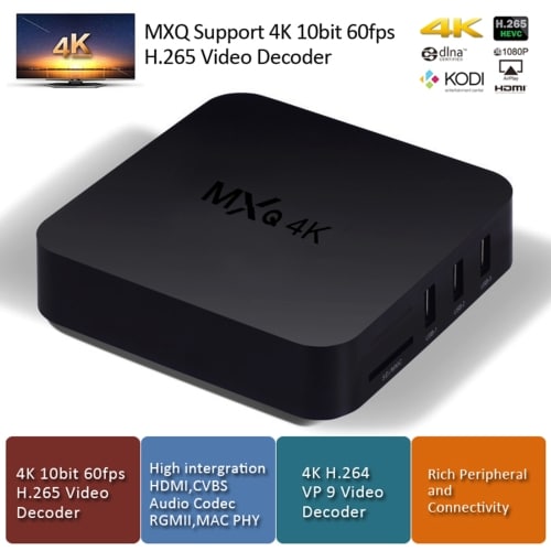 4K Full HD Mediaspelare RK3229 med fjärr -  HDMI, WiFi, Miracast, DLNA