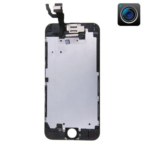 iPhone 6S LCD + Touch Display Skärm med kamera och ram - Svart färg