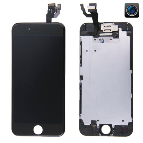 iPhone 6S LCD + Touch Display Skärm med kamera och ram - Svart färg