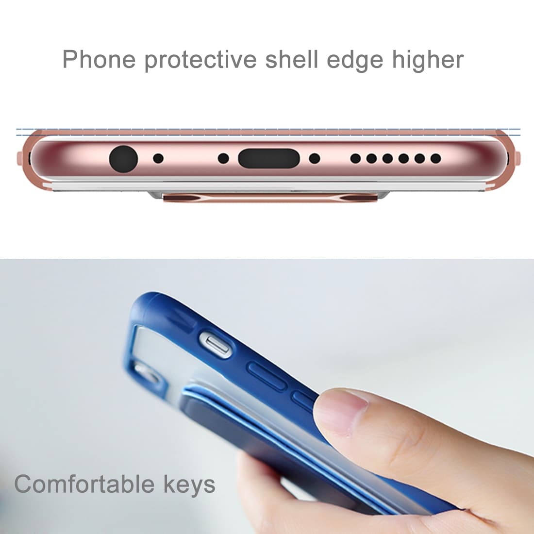 Rock Unique skal iPhone 6 & 6s - Inbyggd hållare