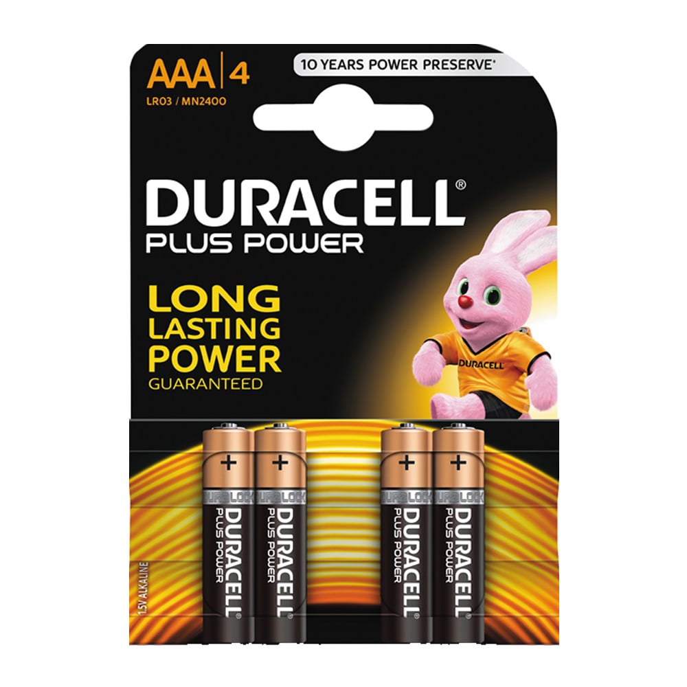Duracell Plus Power AAA-Batteri 4-pack