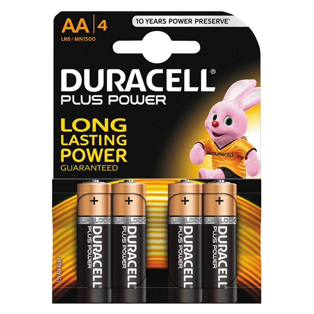 Duracell Plus Power AA-Batteri 4-pack