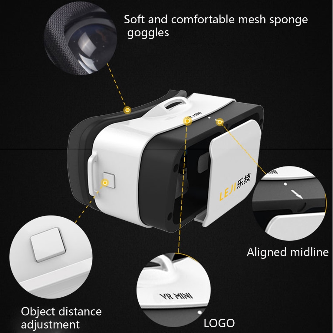 Mini VR 3D Glasögon 4.5-5.5" skärm