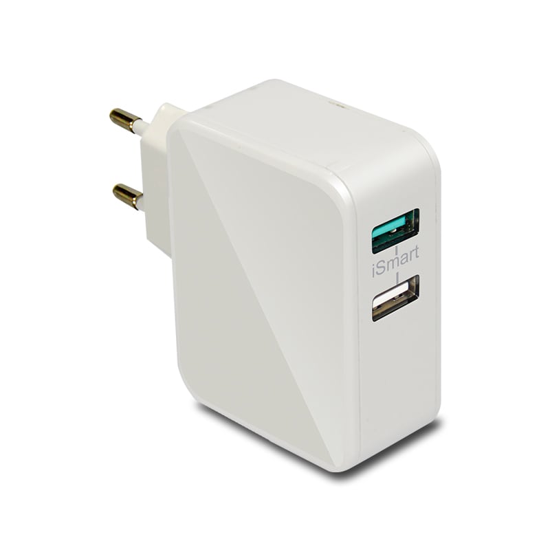 QC 2.0 Laddare + USB Laddare till Mobiltelefon / Surfplatta med IC Smart funktion
