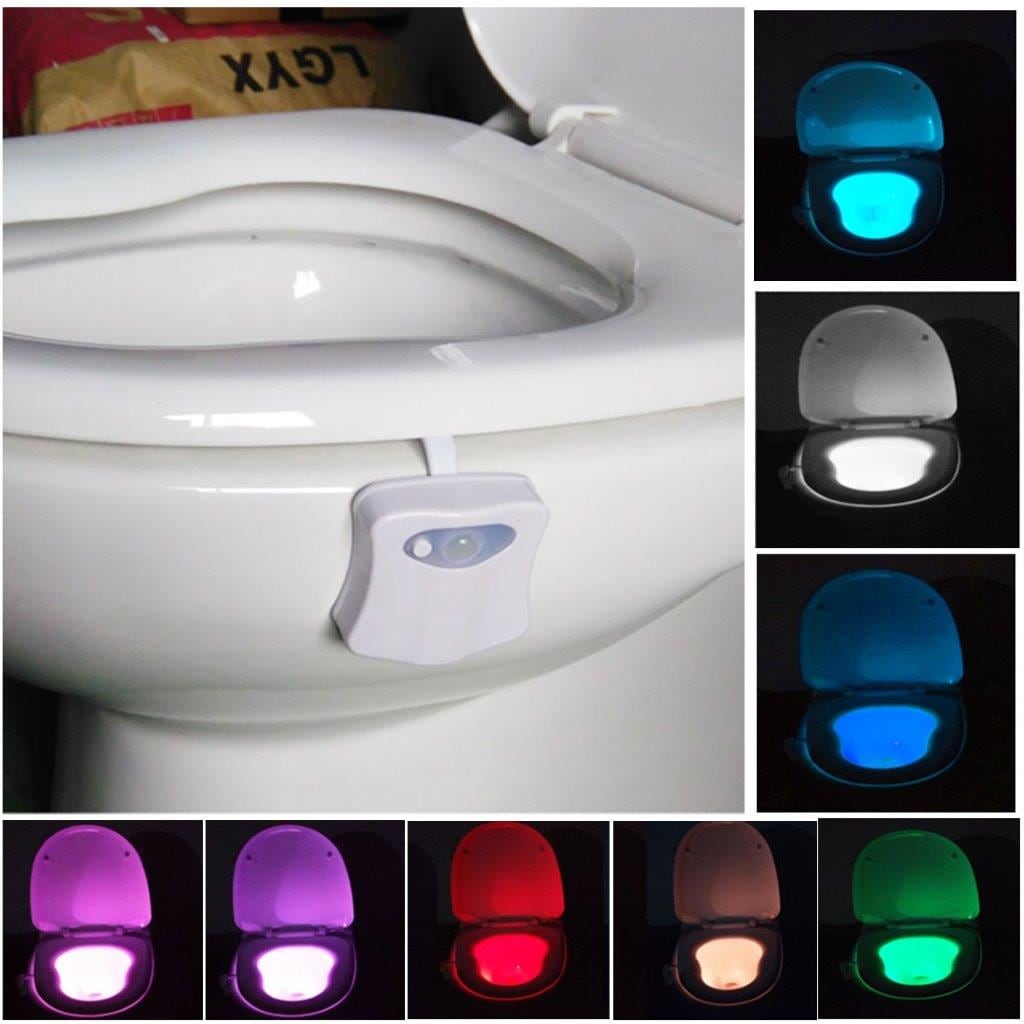 Toalettbelysning 8 färgers LED