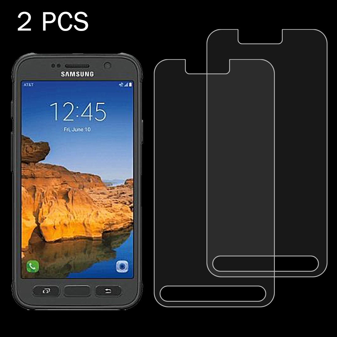 Glasskydd Samsung Galaxy S7 Active - 2Pack tempererat 0.26mm 9H