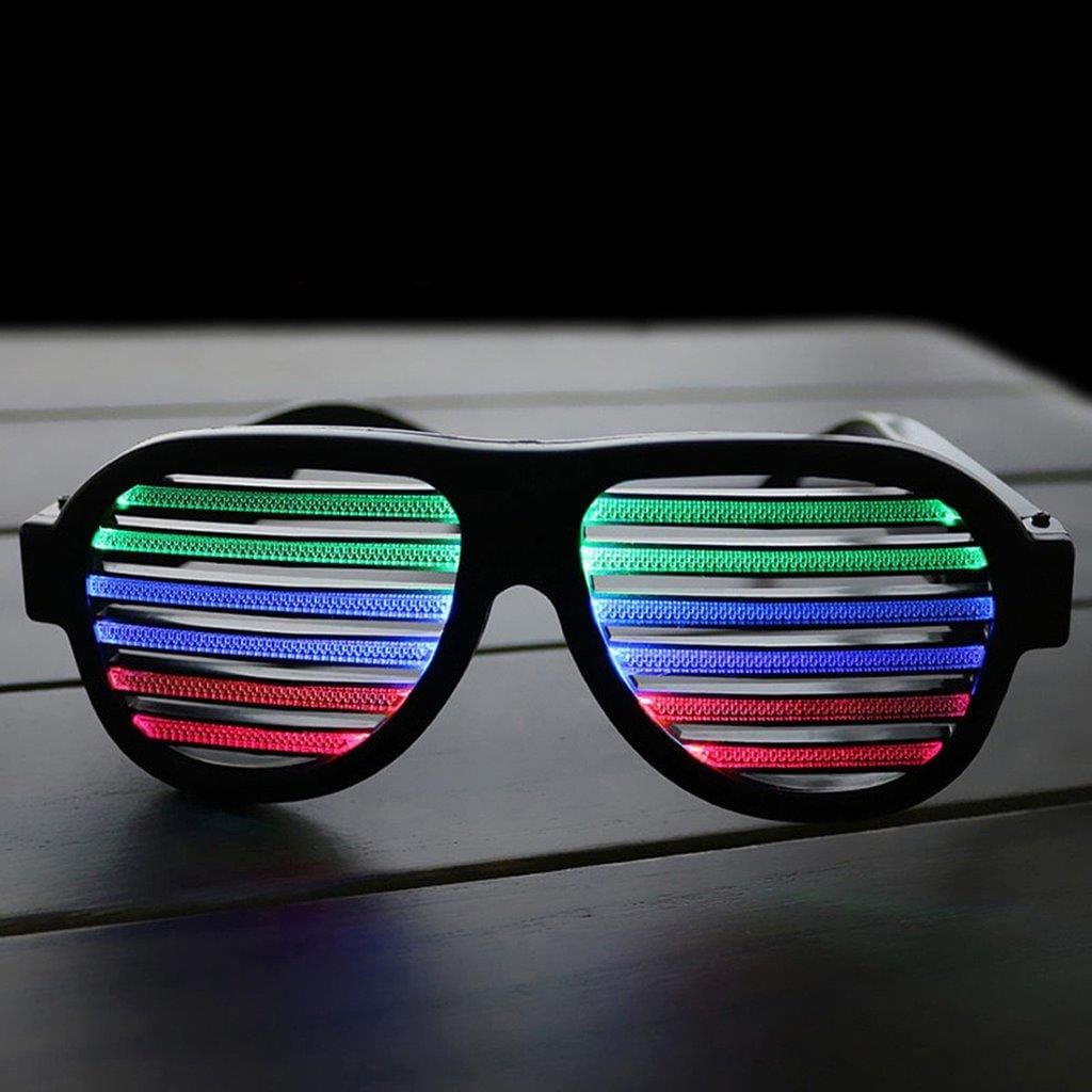 LED lysande partyglasögon - Blinkar i takt med musiken