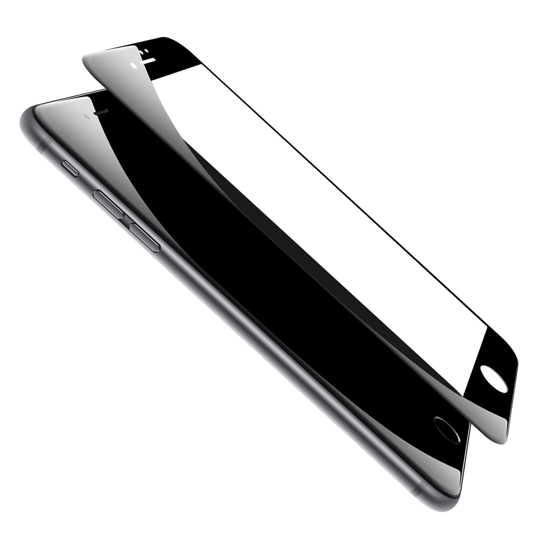 Baseus glasskydd iPhone 8 / 7 - Fullskärmsskydd svart