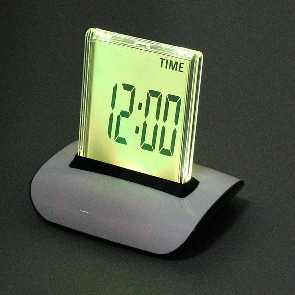 Digital väckarklocka - 7 färgers LCD