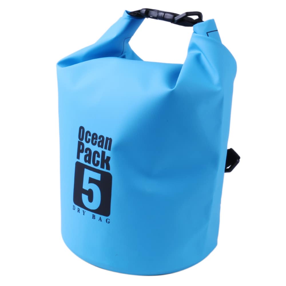 Vattentät Väska / Dry Bag - 5 Liter Blå Torrsäck
