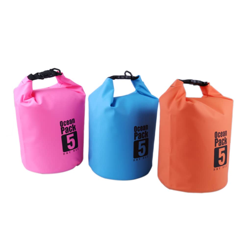 Vattentät Väska / Dry Bag - 5 Liter Rosa Torrsäck