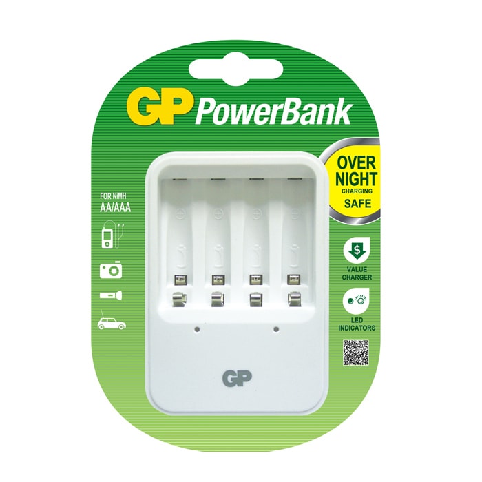 GP PowerBank PB420 - Laddare för AA/AAA batterier