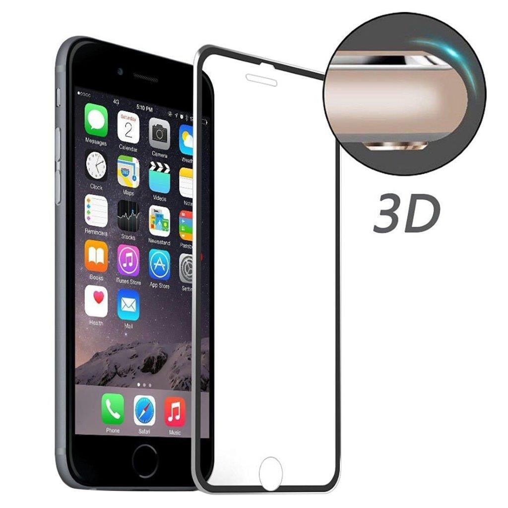 Härdat Glasskydd iPhone 8 Plus / 7 Plus - Böjt Svart