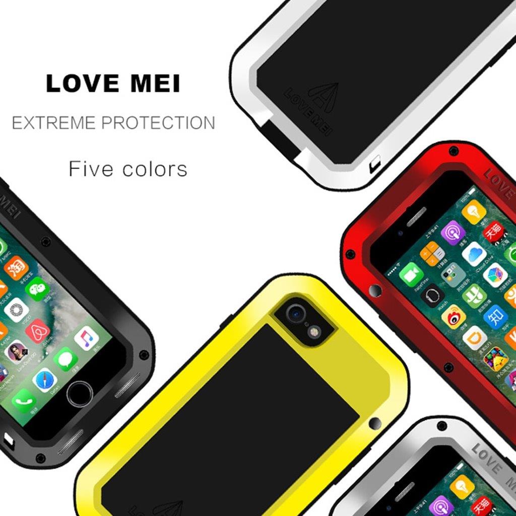 LOVE MEI Shockproof metallfodral iPhone 8 / 7