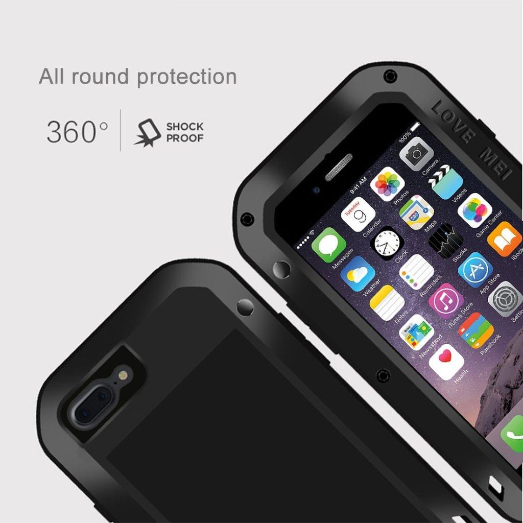 LOVE MEI Shockproof metallfodral iPhone 8 Plus / 7 Plus