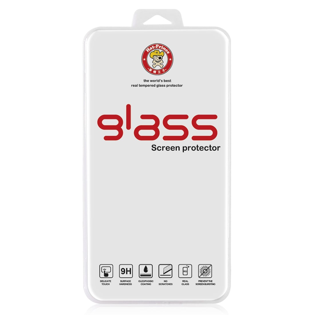 Böjt härdat Glasskydd iPhone 6  / 6S - Svart