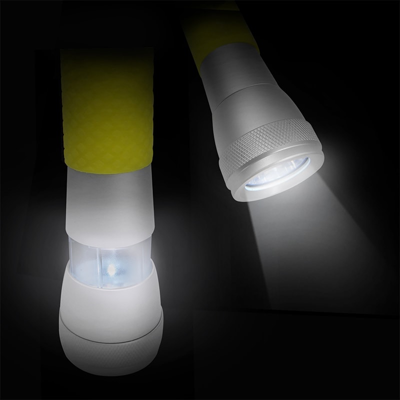 Ficklampa & Bordslampa 2i1 - Glow in the Dark