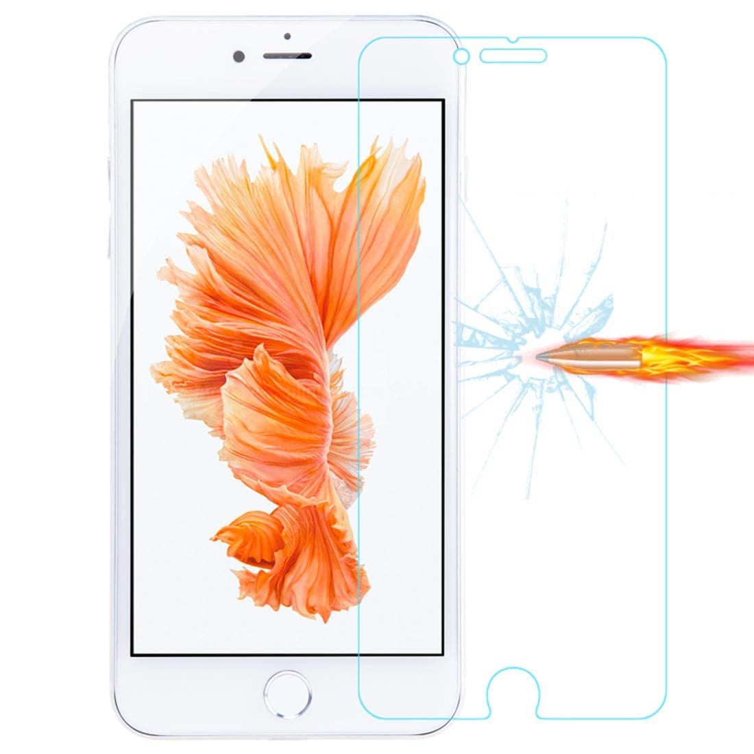 NILLKIN iPhone 7 härdat glas - Blåfärgade kanter