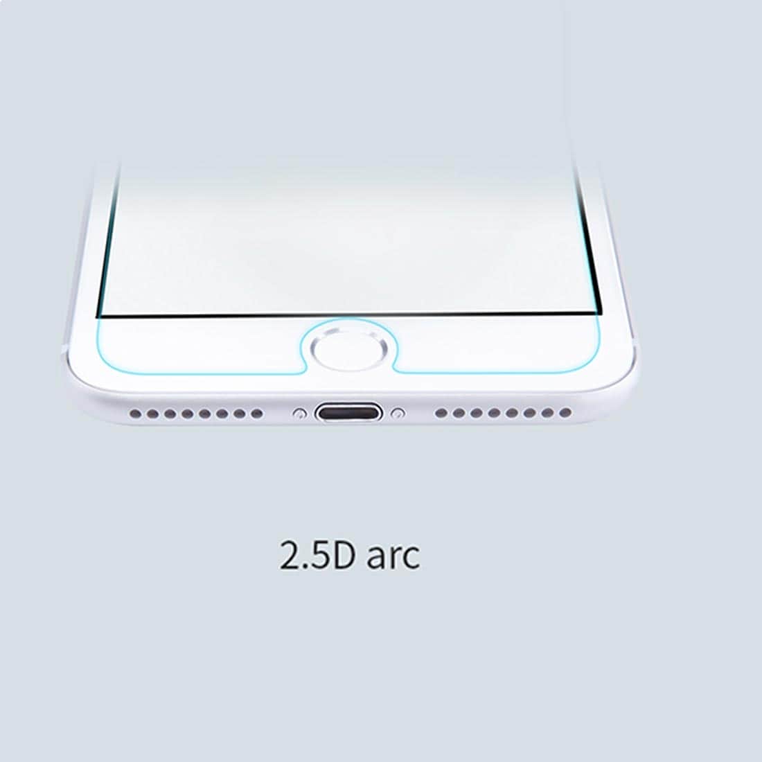 NILLKIN iPhone 7 härdat glas - Blåfärgade kanter