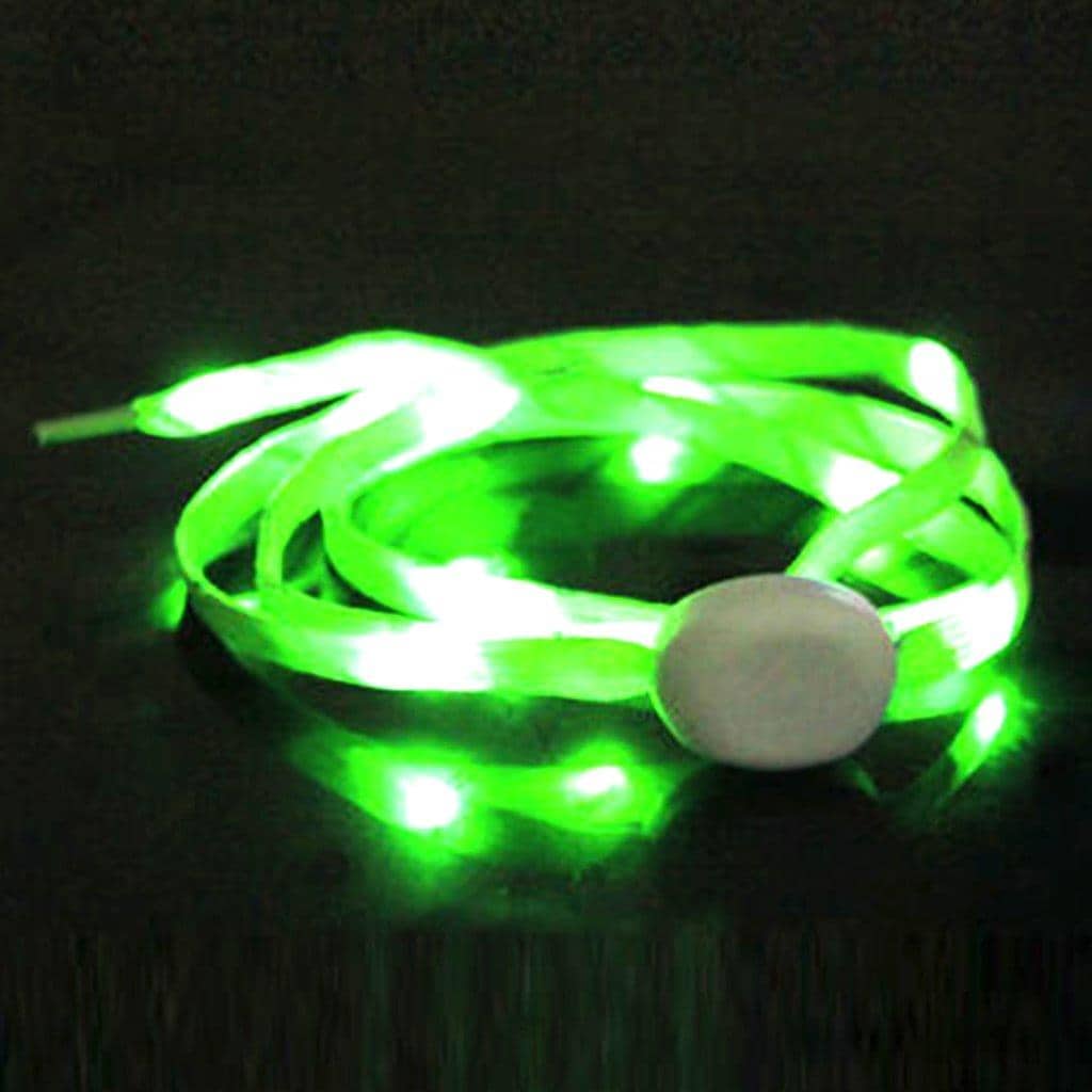 Grön LED lysande skosnören - 1Par