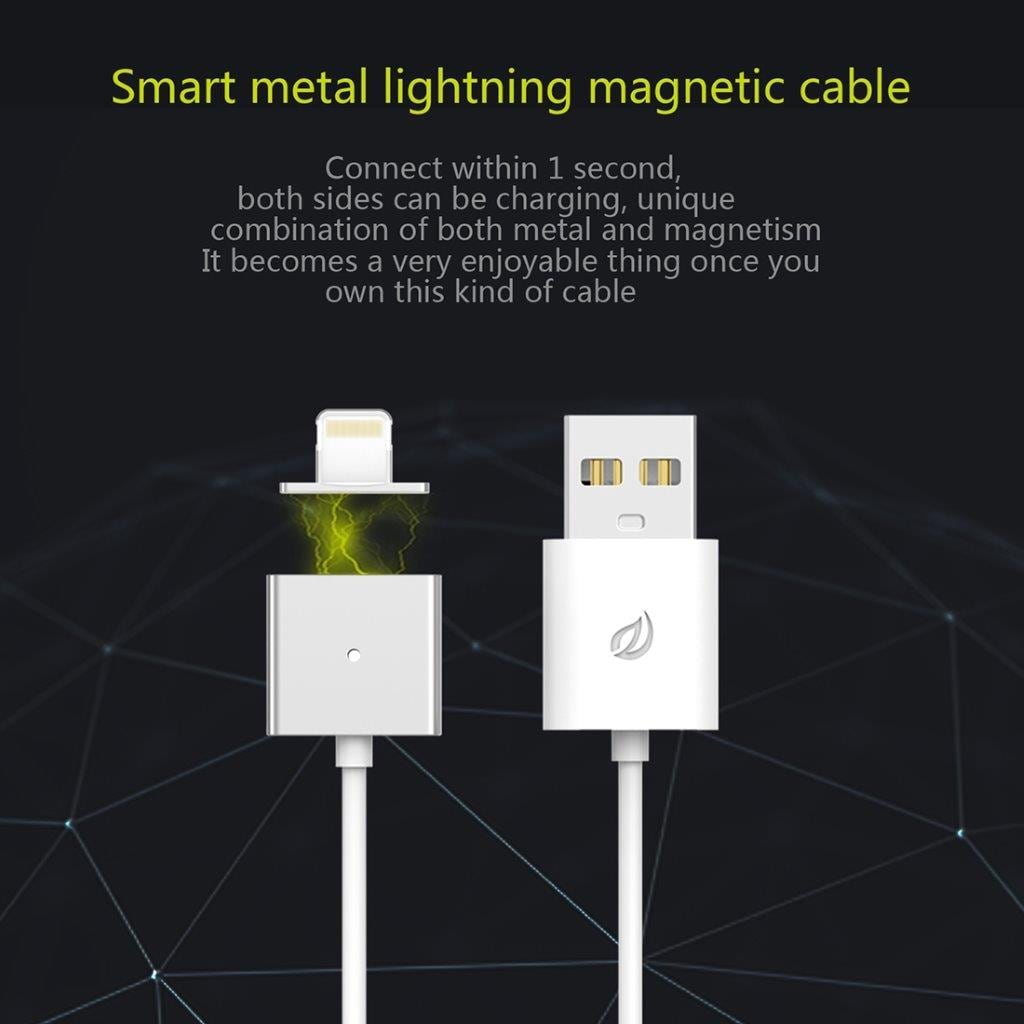 Unik Magnetisk iPhone laddkabel med LED indikator belysning