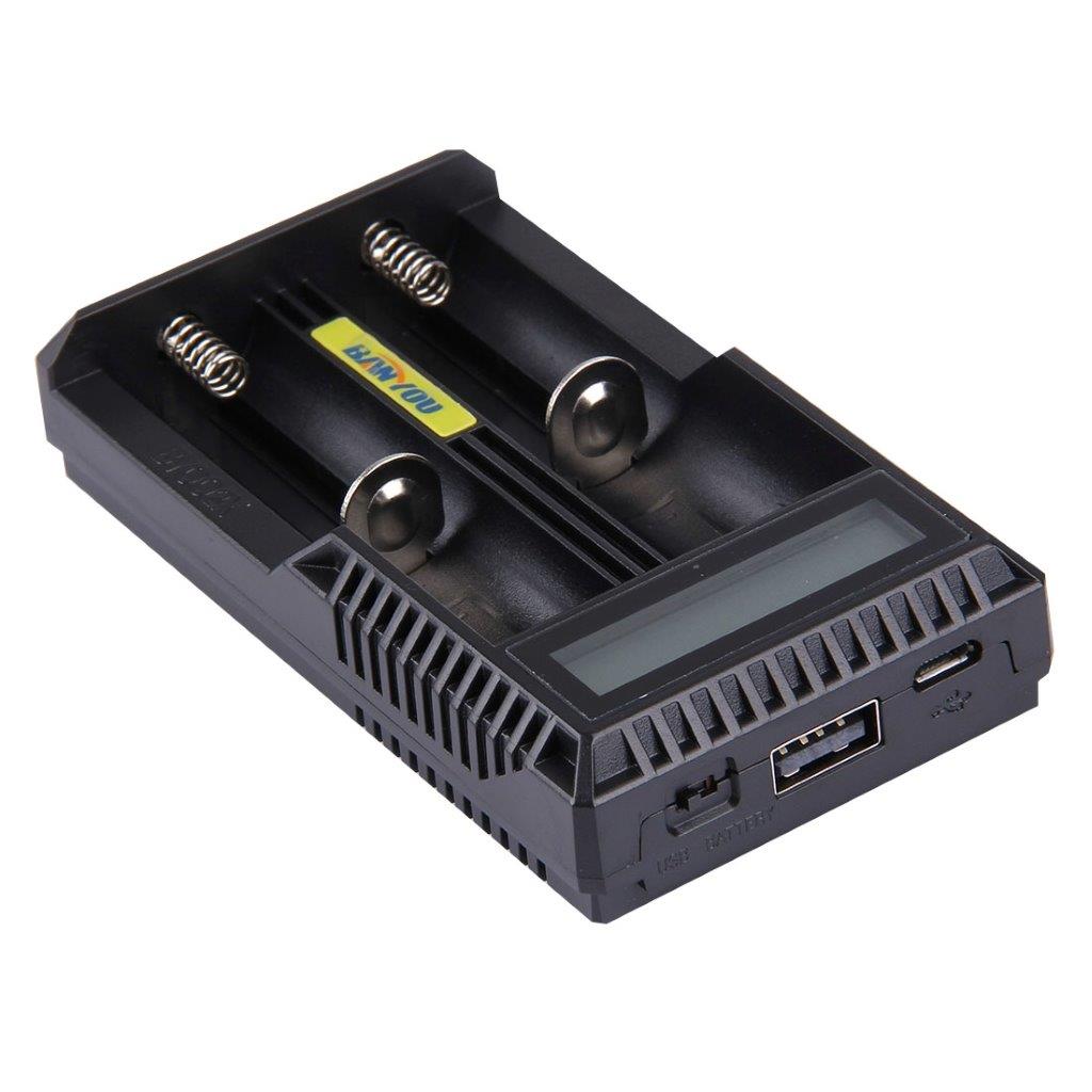 USB Smart Batteriladdare  18650 / 18490 / 18350 / 17670 / 17500 / 16340 / 14500 / 10440 batteri - Lcd display