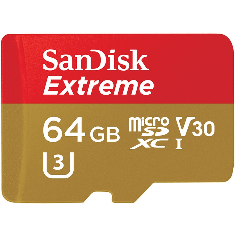 SanDisk Extreme microSDXC Class 10 UHS-I U3 V30 A1 100/60MB/s 64GB