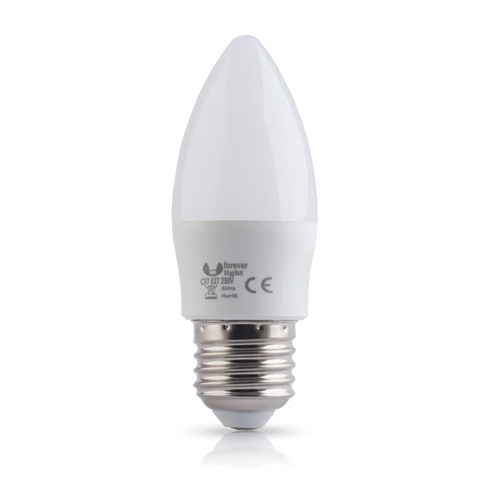 LED-lampa C37 E27 7W 230V varmvit