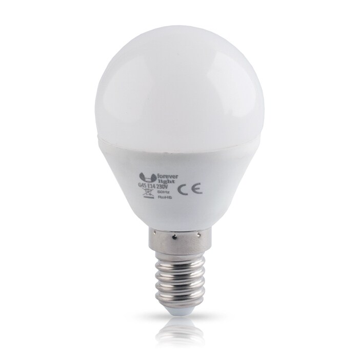 LED-lampa G45 E14 7W 230V varmvit