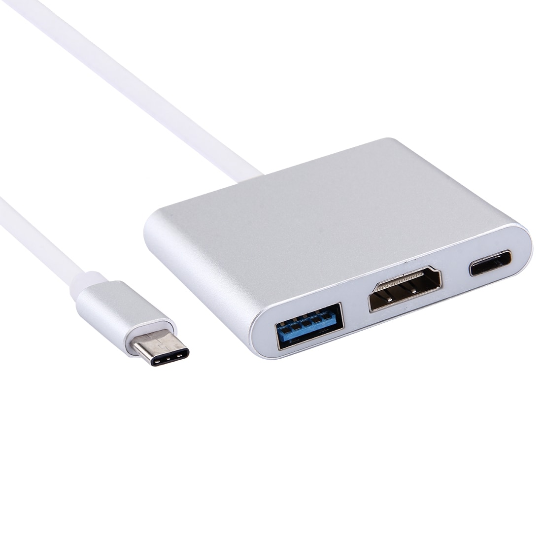 Adapter USB 3.1 Typ-C hane till USB-C, HDMI & USB 3.0 hona – stöd för 4K-upplösning