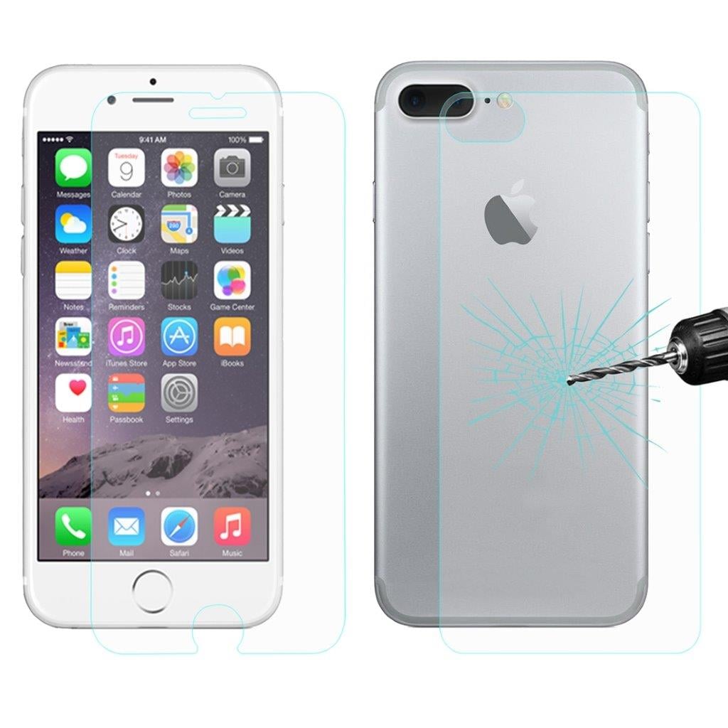 Skärmskydd härdat glas iPhone 8 Plus / 7 Plus - Fram & baksida